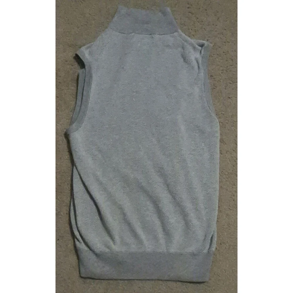 Polo Ralph Lauren Full Zip Sweater Vest Men’s Sz XS Gray Pima Cotton Pony Logo